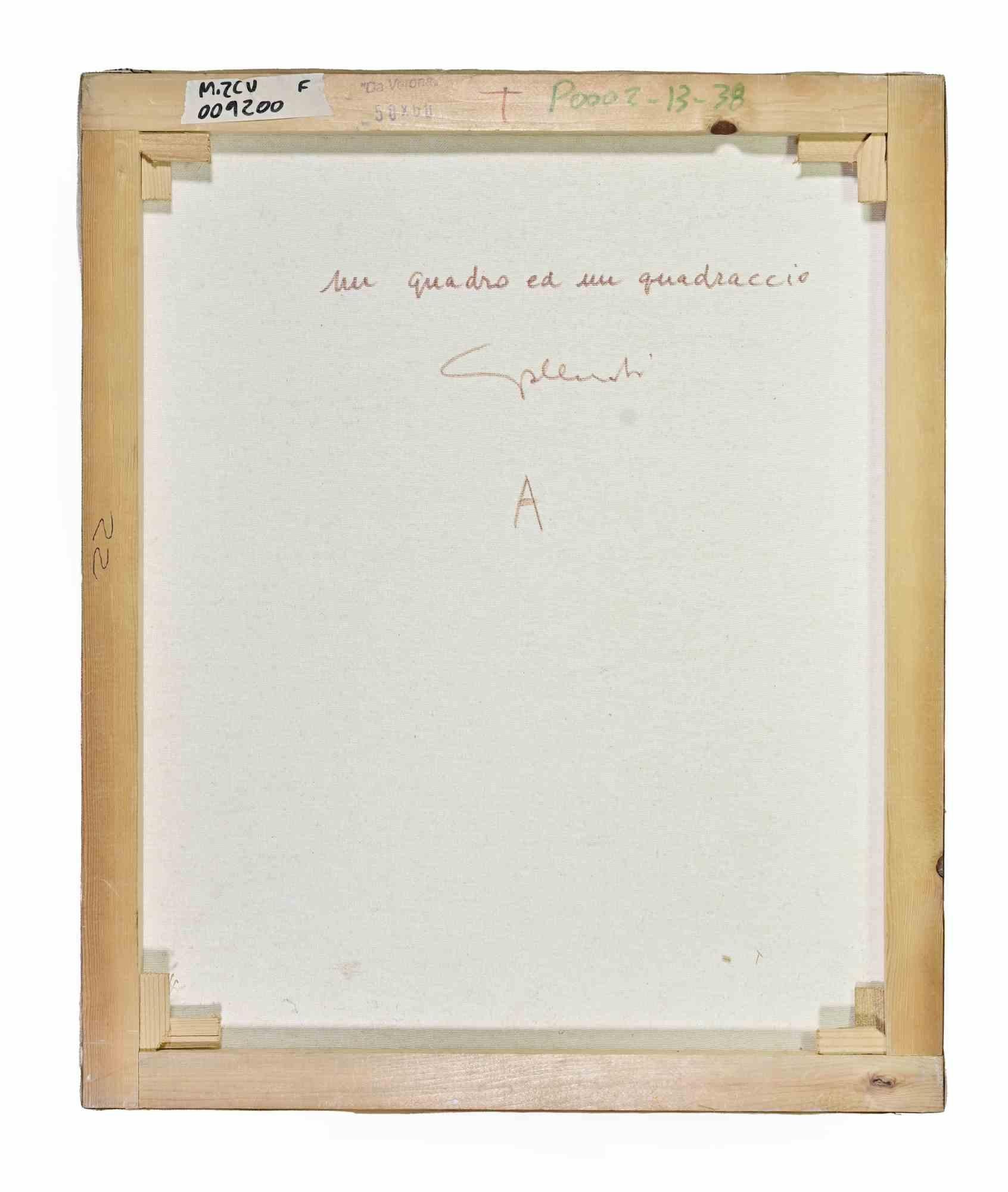 Un Quadro ed un Quadraccio - Gemälde von Alberto Gallerati - 1970er Jahre im Angebot 2