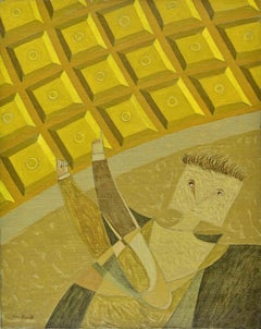 What is a Gold Ceiling for - Paint by Alberto Gallerati - 1970s