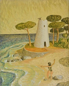 Where I Saw You - Peinture d'Alberto Gallerati - années 1970