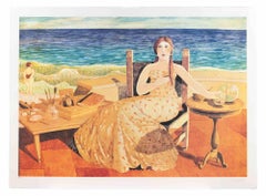 At the Beach - Lithograph by Alberto Gallerati - 1990s