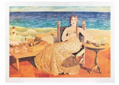 At the Beach - Lithograph by Alberto Gallerati - 1990s