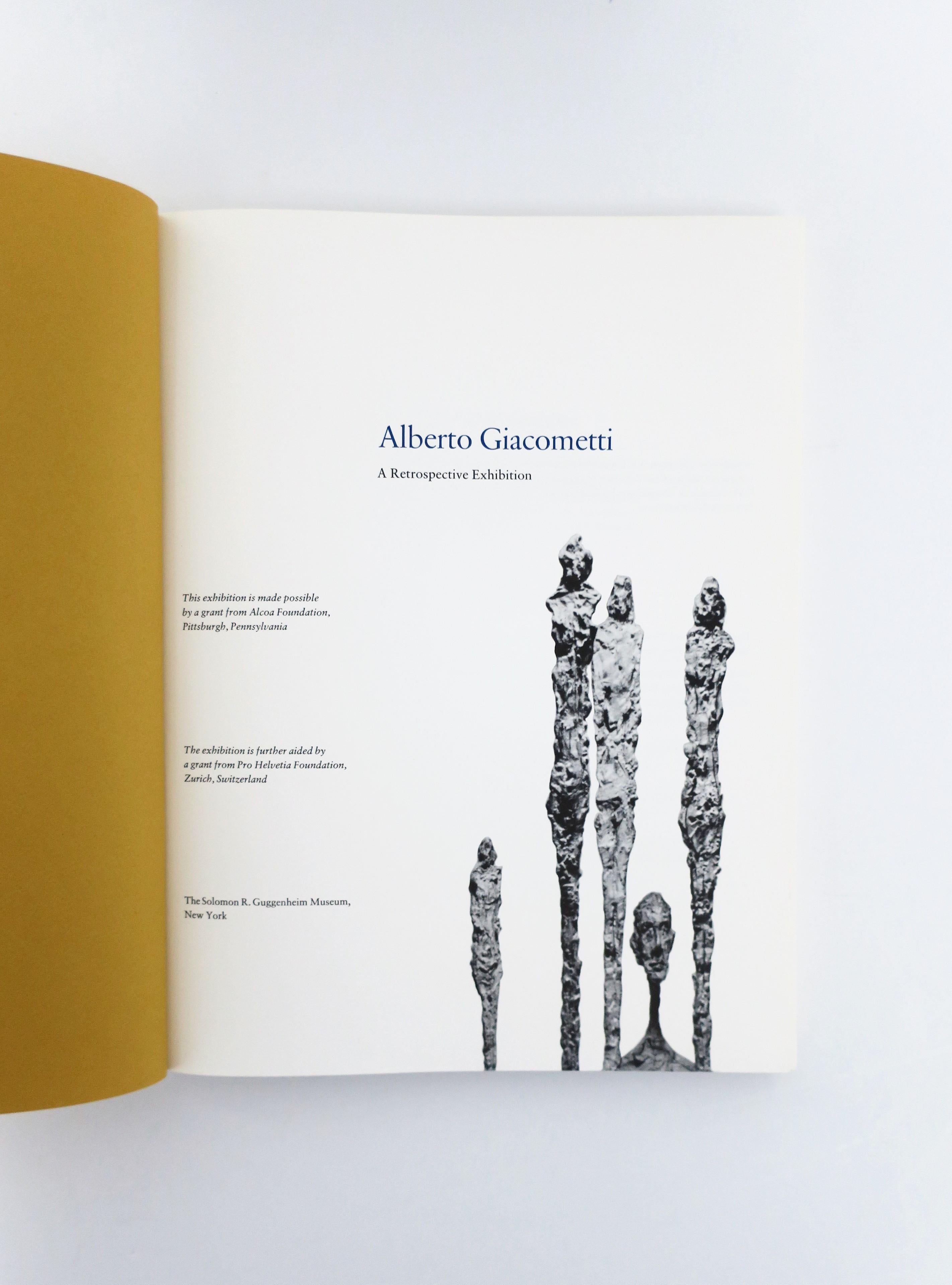 Modern Alberto Giacometti A Retrospective Exhibition Book, 1974, New York