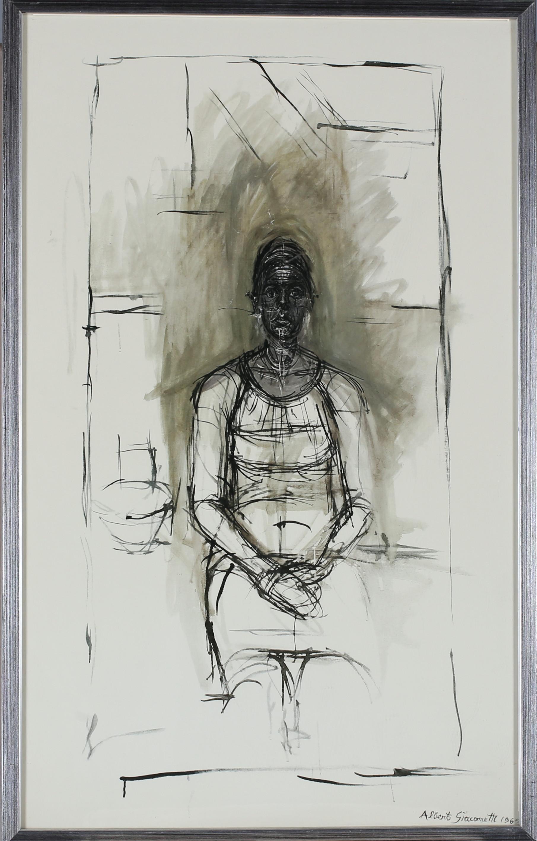 Alberto Giacometti nach „Caroline“ Offsetdruck, 1965 im Zustand „Gut“ im Angebot in Vienna, AT