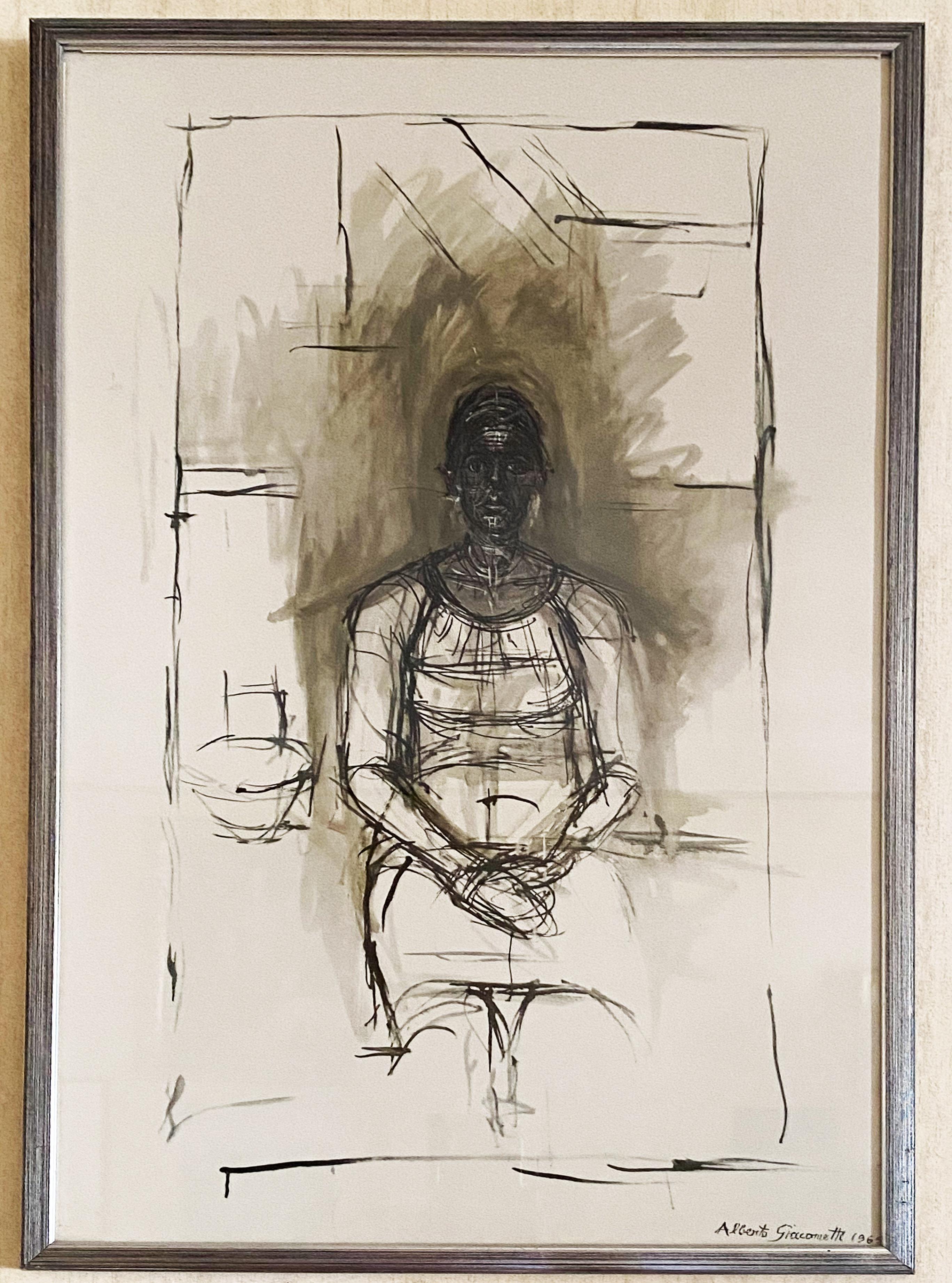 Alberto Giacometti nach „Caroline“ Offsetdruck, 1965 (Mitte des 20. Jahrhunderts) im Angebot