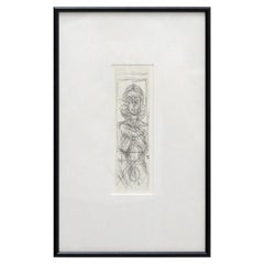 Alberto Giacometti 'Annette De Face' Etching, 1955