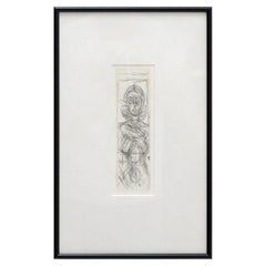 Alberto Giacometti 'Annette De Face' Etching, 1955