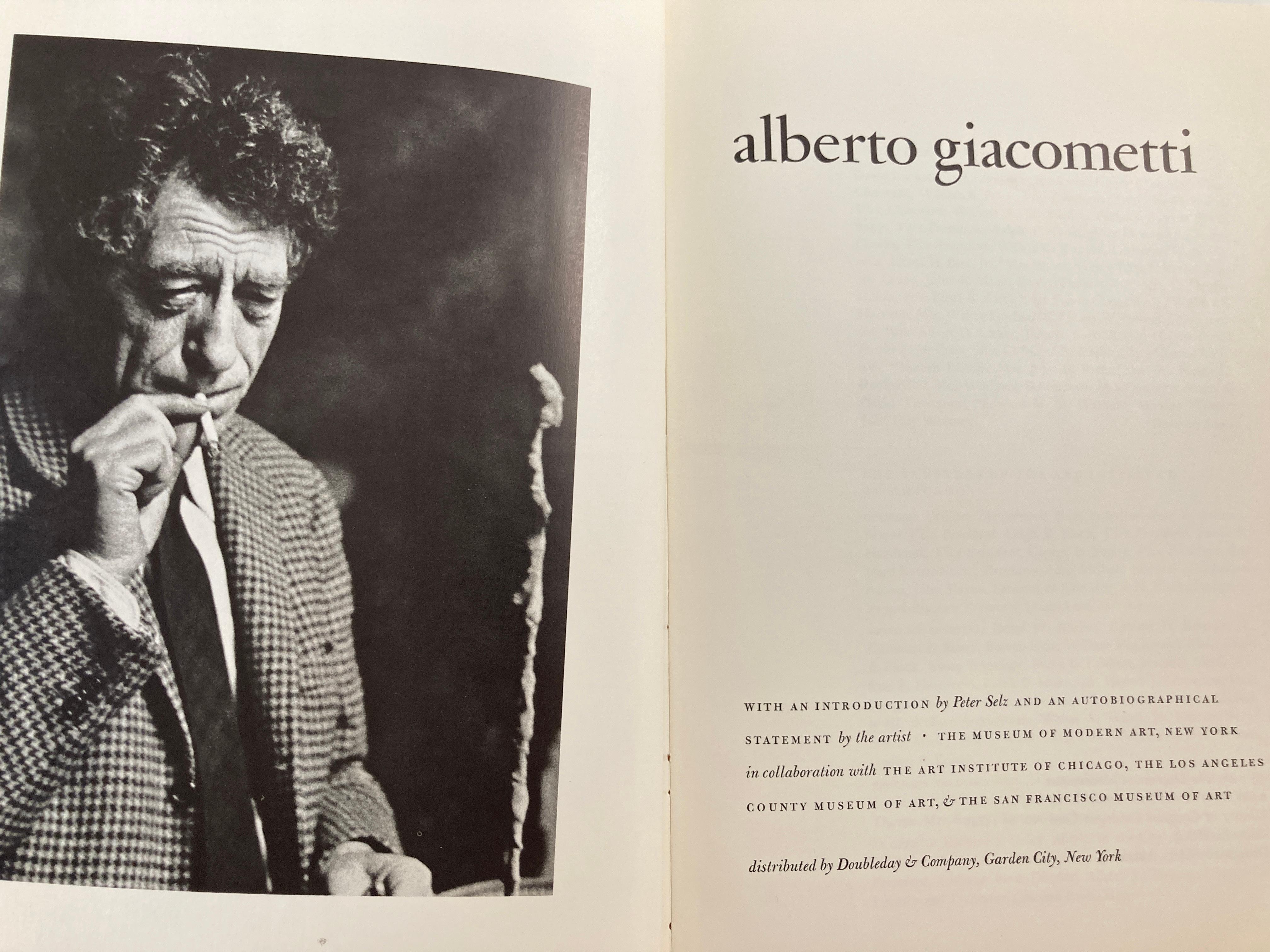 Brutalist Alberto Giacometti Collector Vintage Art Book, 1965