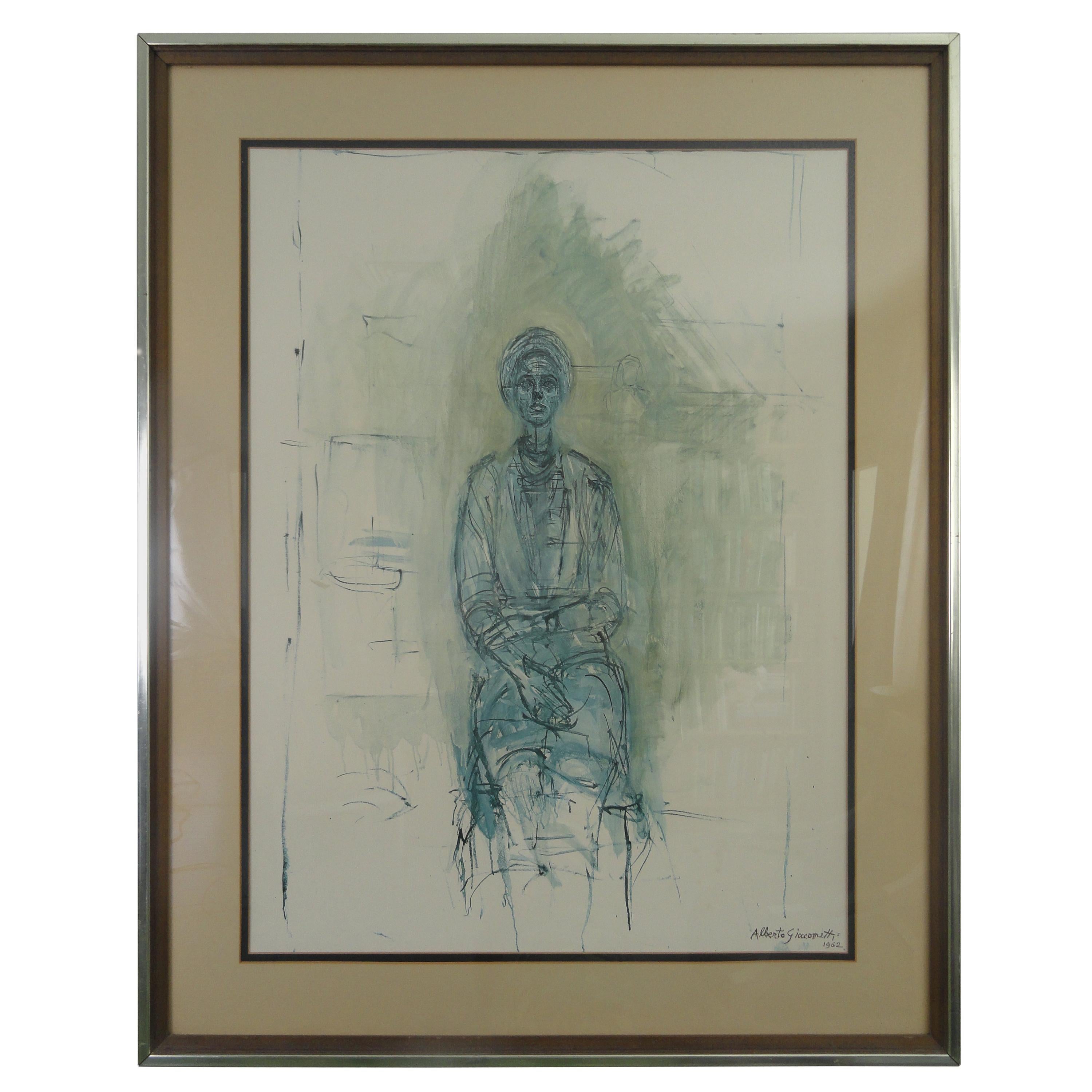 Alberto Giacometti Lithograph, 1962 For Sale