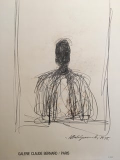 Alberto Giacometti Original Galley and Exhibition Poster, Galerie Claude Bernard