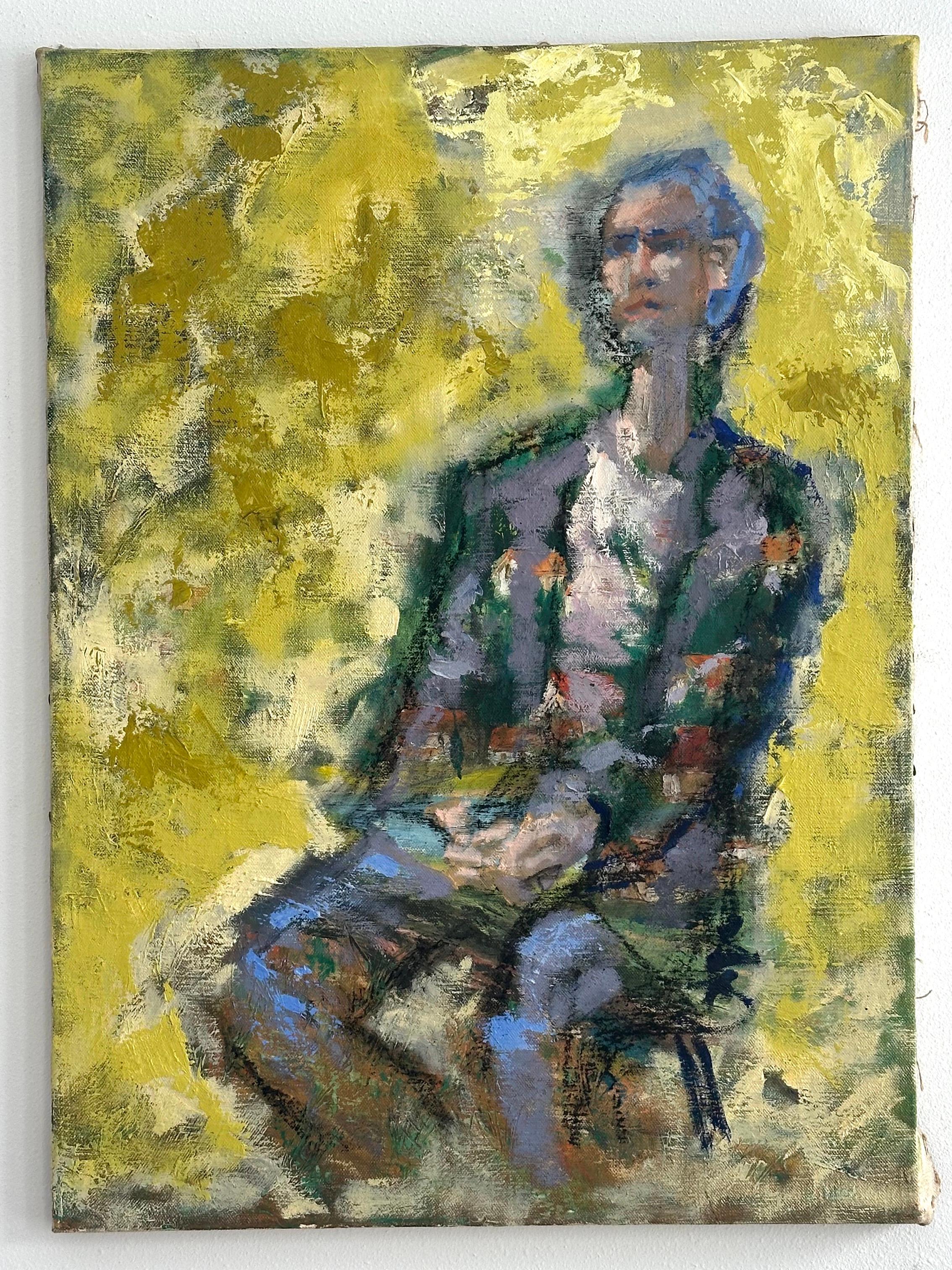 Abstrakter Expressionist weibliche Frau Öl Porträt
