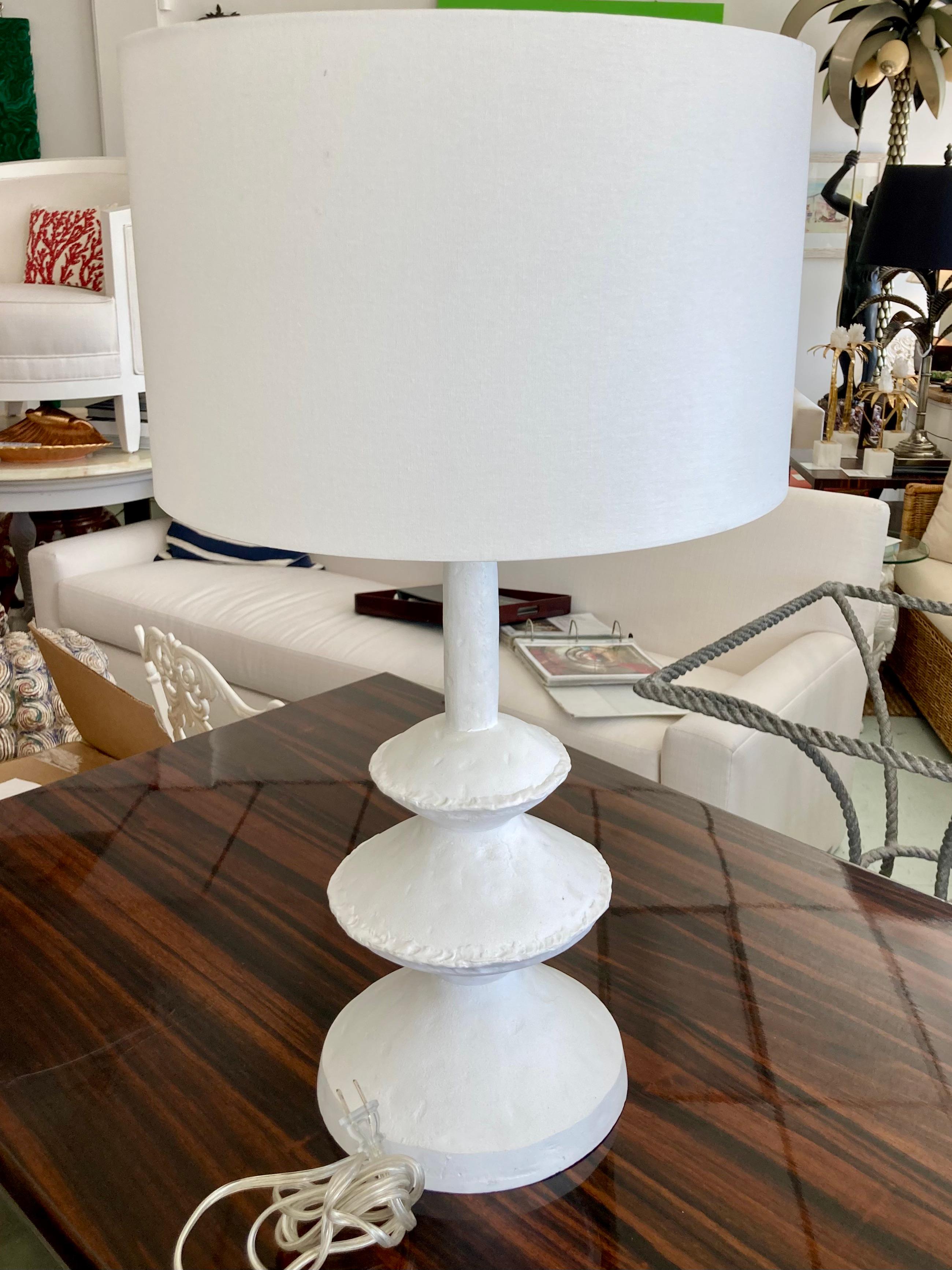 Mid-20th Century Alberto Giacometti Plaster Table Lamp For Sale