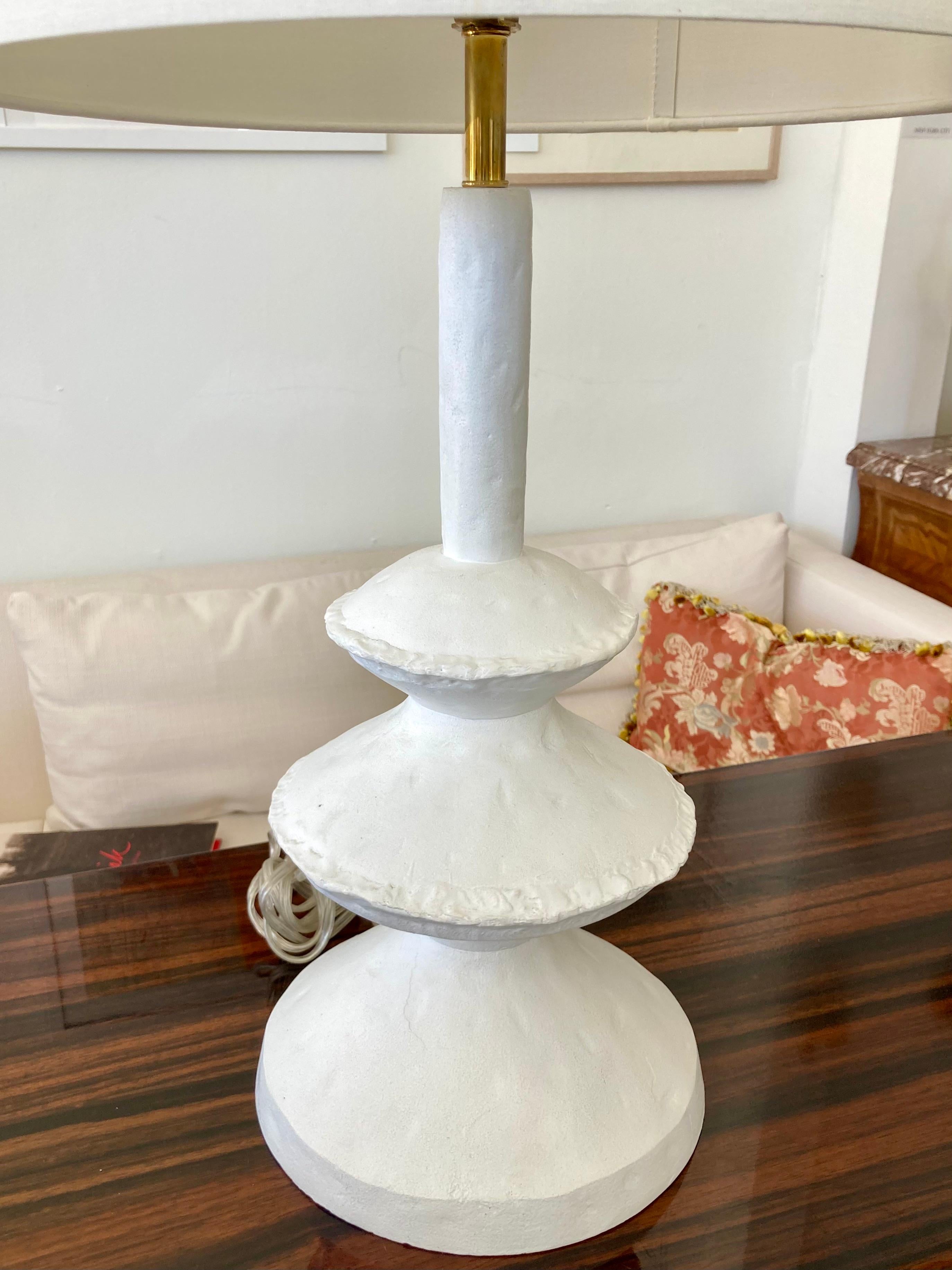 Alberto Giacometti Plaster Table Lamp For Sale 3