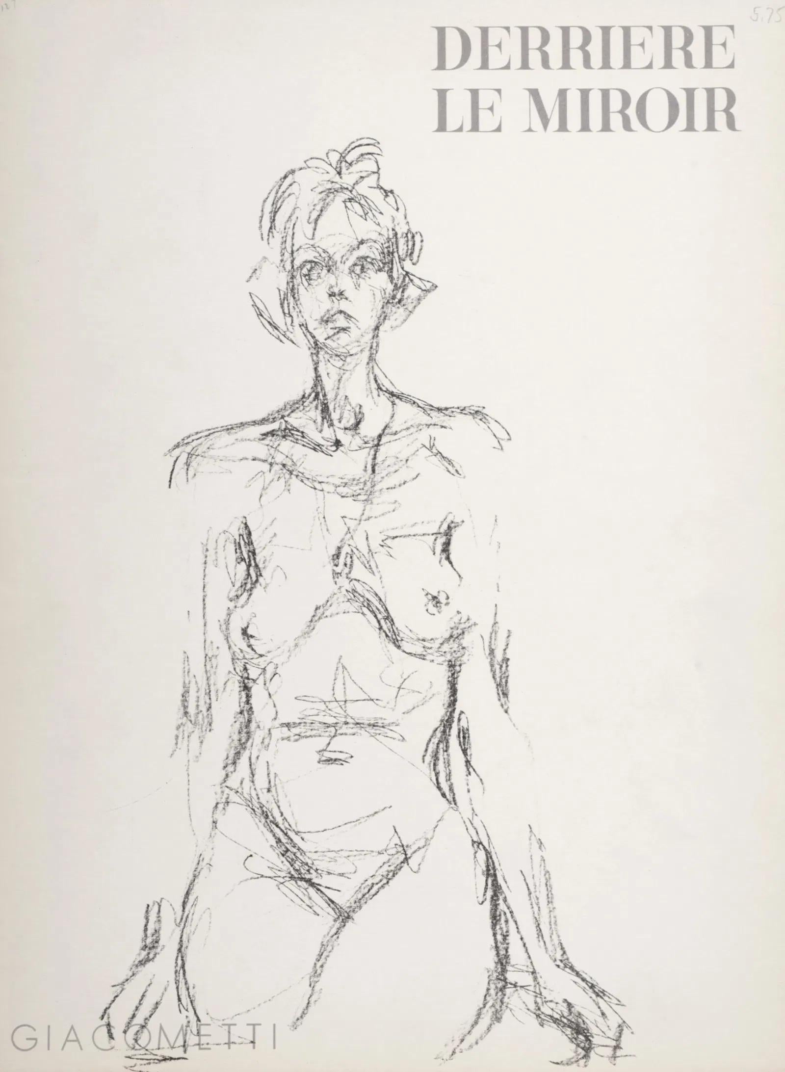 Artist: Alberto Giacometti
Title: 'Derriere Le Miroir - Cover'
Year: 1961
Medium: Original Lithograph on vélin paper
Dimensions: 15in. by 11in.
Edition: From the rare limited edition
Reference : Lust, 148-161
Published by Maeght editeur,