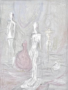 Alberto Giacometti, Figuren in einem Innenraum, Derriere le Miroir, 1954