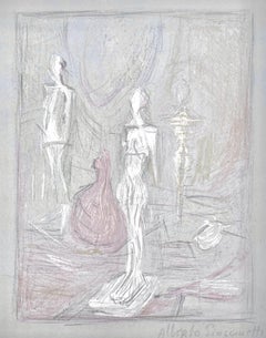 Alberto Giacometti, Figuras en un interior, Derriere le Miroir, 1954
