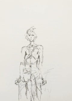 Alberto Giacometti 'Nu Assis' original lithograph, 1961
