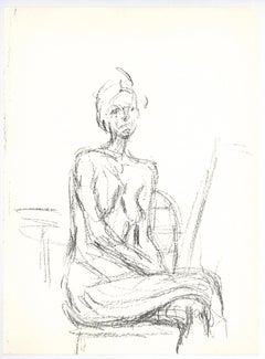 Alberto Giacometti 'Nu Assis' original lithograph, 1961