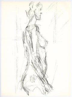 Alberto Giacometti, "Nu debout" litografía original, 1961