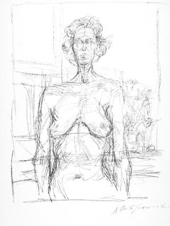 Alberto Giacometti, Nude with Flowers, from Derriere le miroir, 1966 (after)