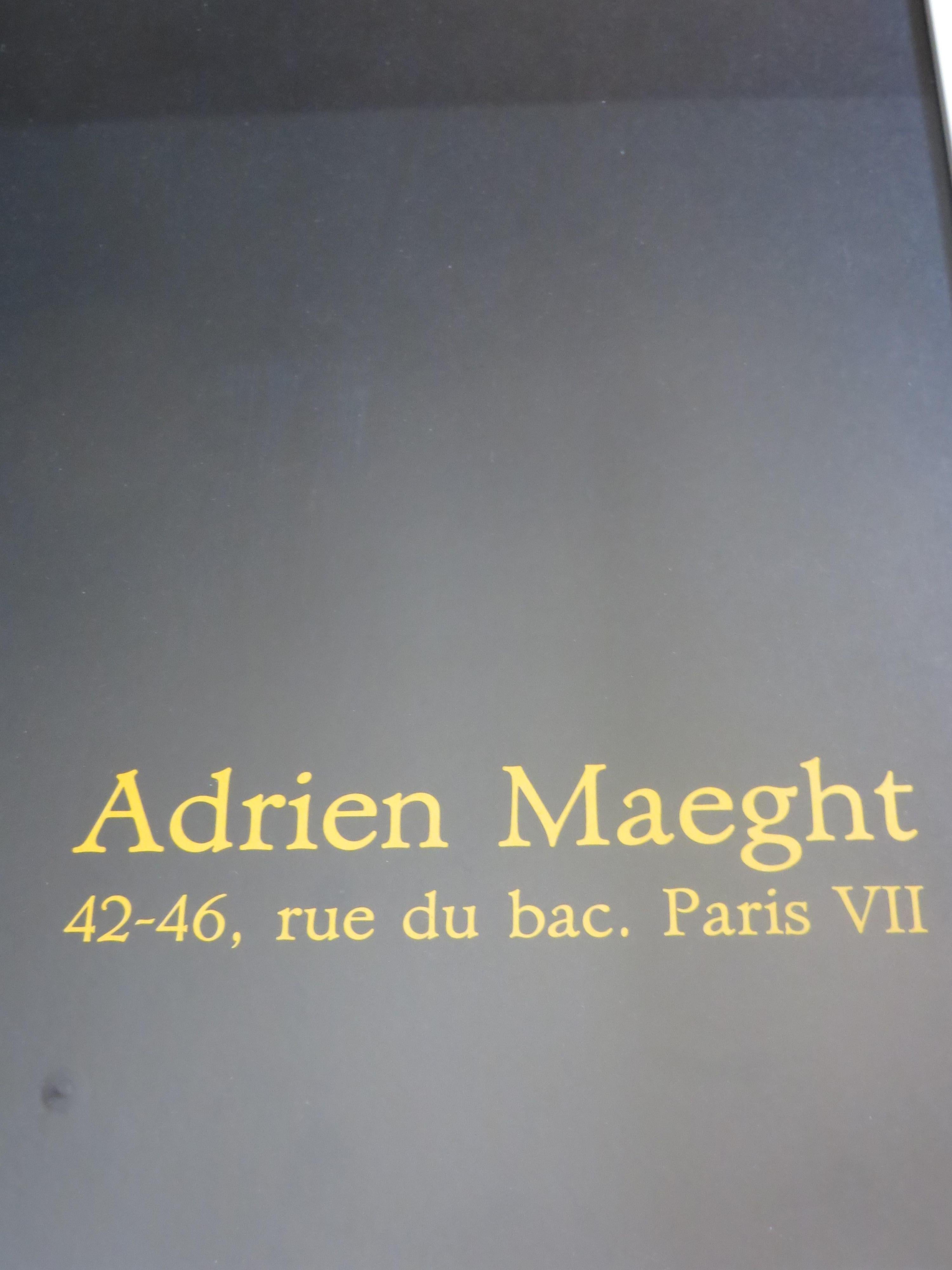 Affiche originale d'Alberto Giacometti : Platre Peints  Exposition 1