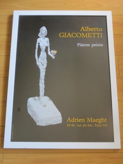 Affiche originale d'Alberto Giacometti : Platre Peints  Exposition