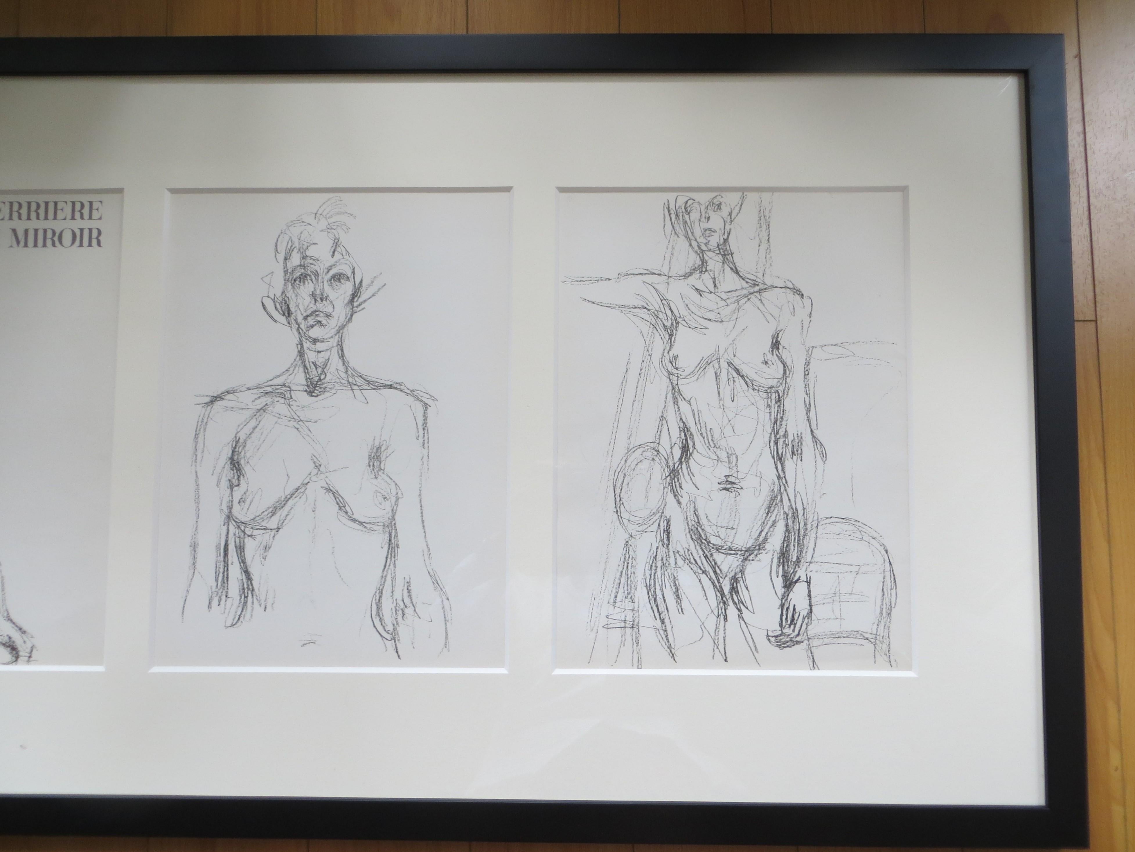 Alberto Giacometti, lithographies imprimées par l'Atelier Maegh pour Derriere le Miroir  en vente 2