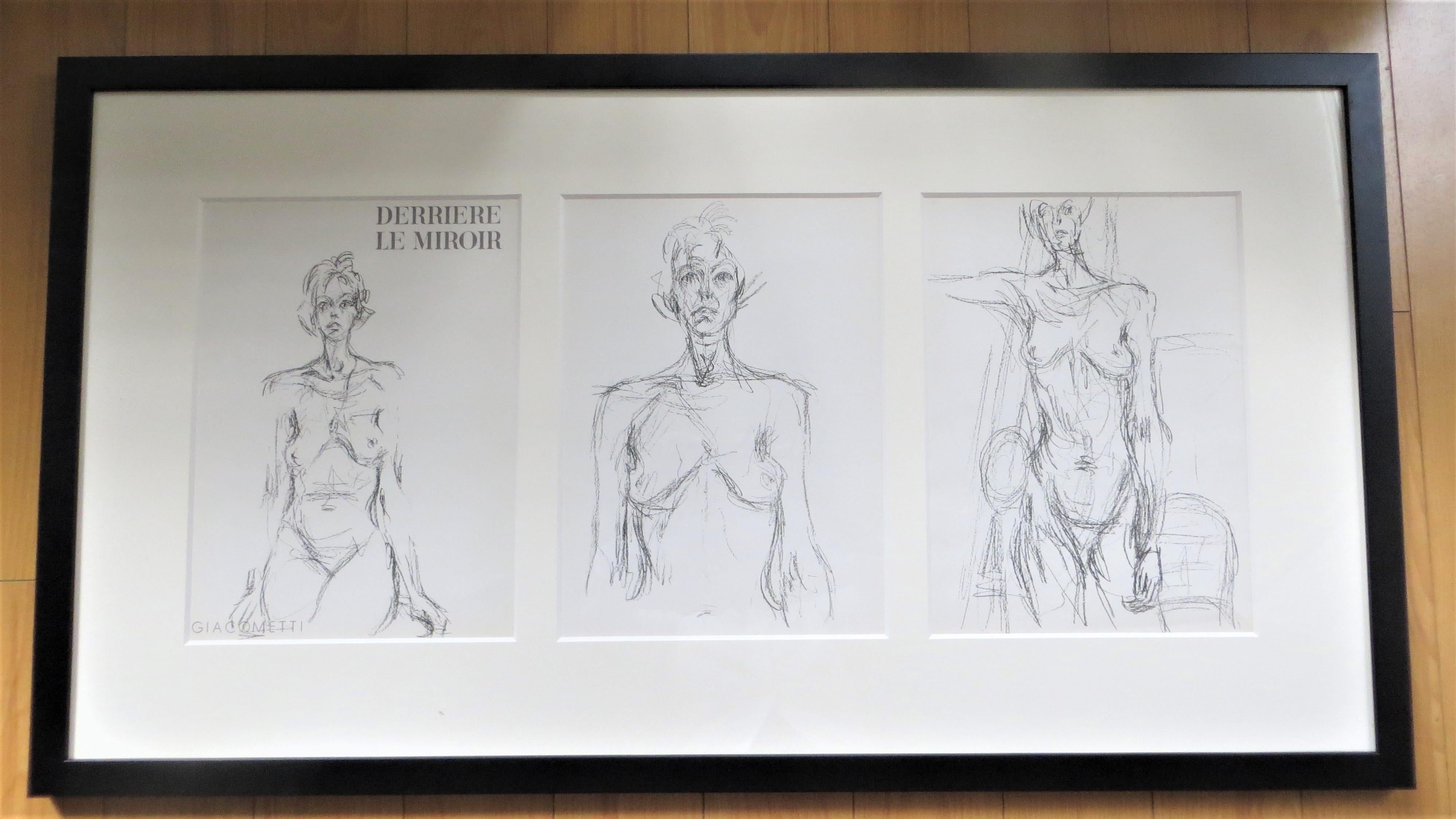 Alberto Giacometti, lithographies imprimées par l'Atelier Maegh pour Derriere le Miroir  en vente 3