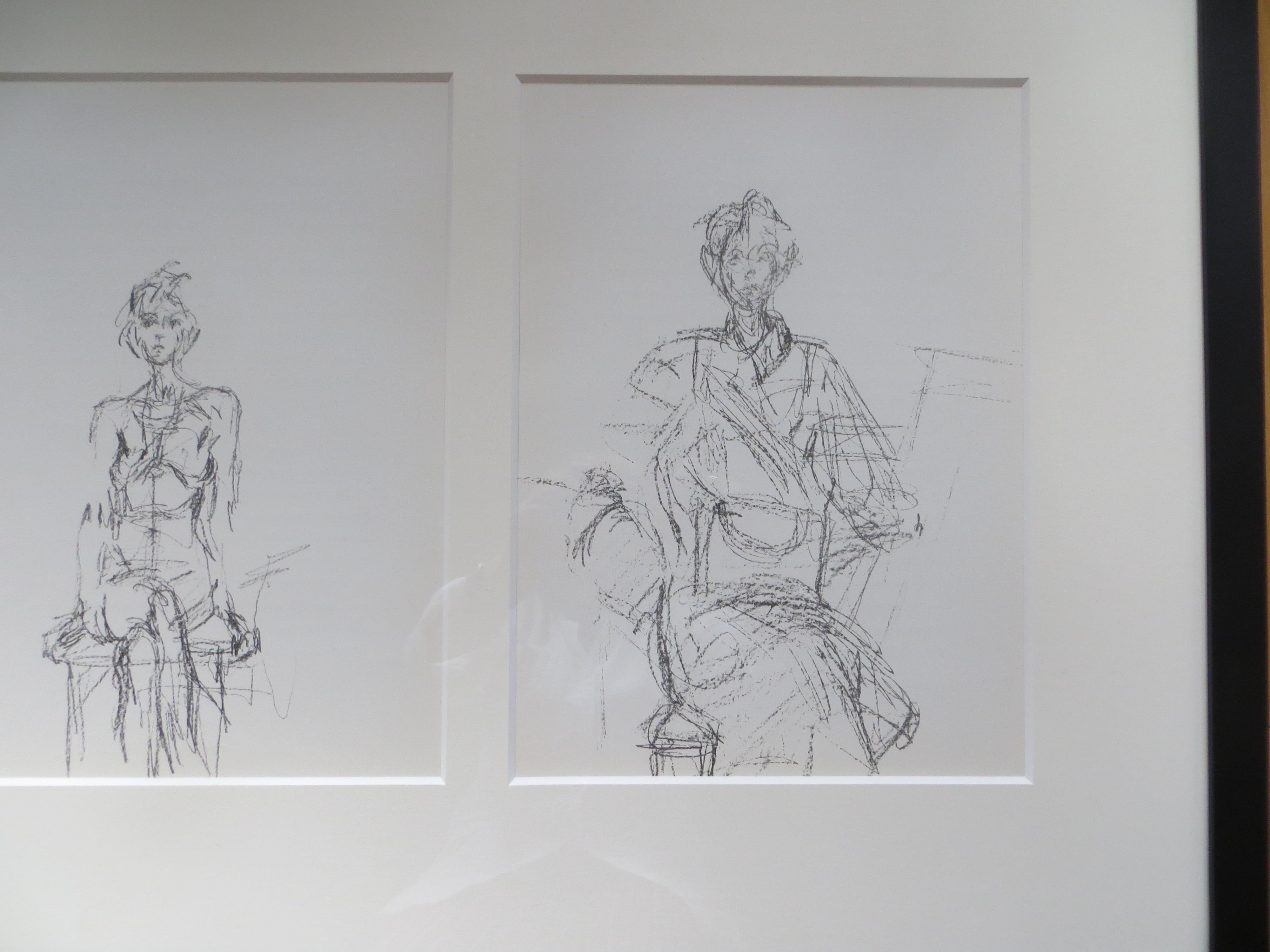 Alberto Giacometti, lithographies imprimées par l'Atelier Maegh pour Derriere le Miroir  en vente 4