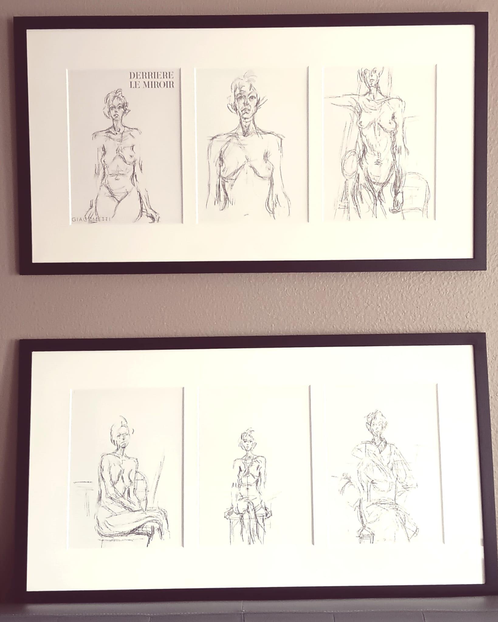Beautiful Pair of 6 Original Lithographs Portraits from Derriere Le Miroir is a lithograph realized after Alberto Giacometti in 1964.
The artwork is from the art Magazine Derriere Le Miroir.
Printed and Edited by Ateliers de Maeght, Paris,