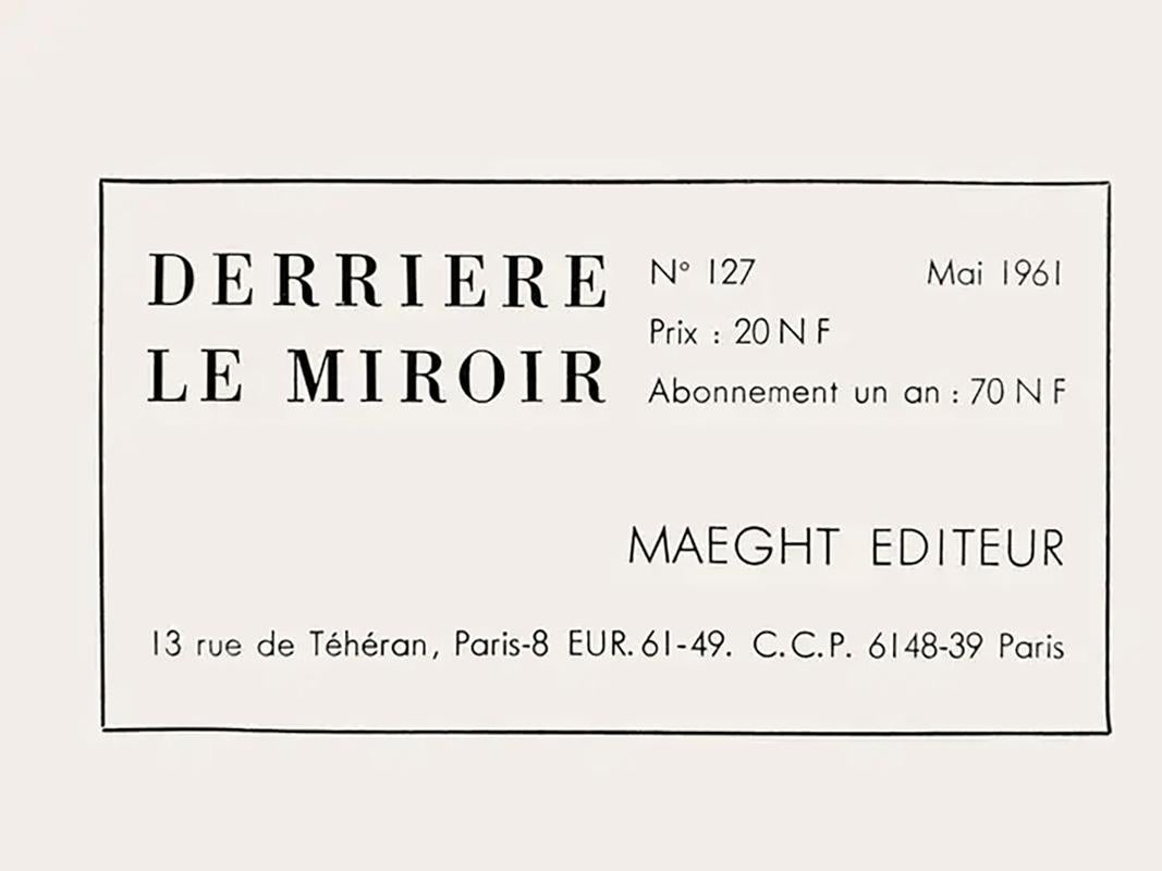 Lithographie d'Alberto Giacometti « Personnage dans l'atelier », 1961 en vente 1