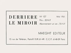 Litografia di Alberto Giacometti 'Portrait d'homme', 1961