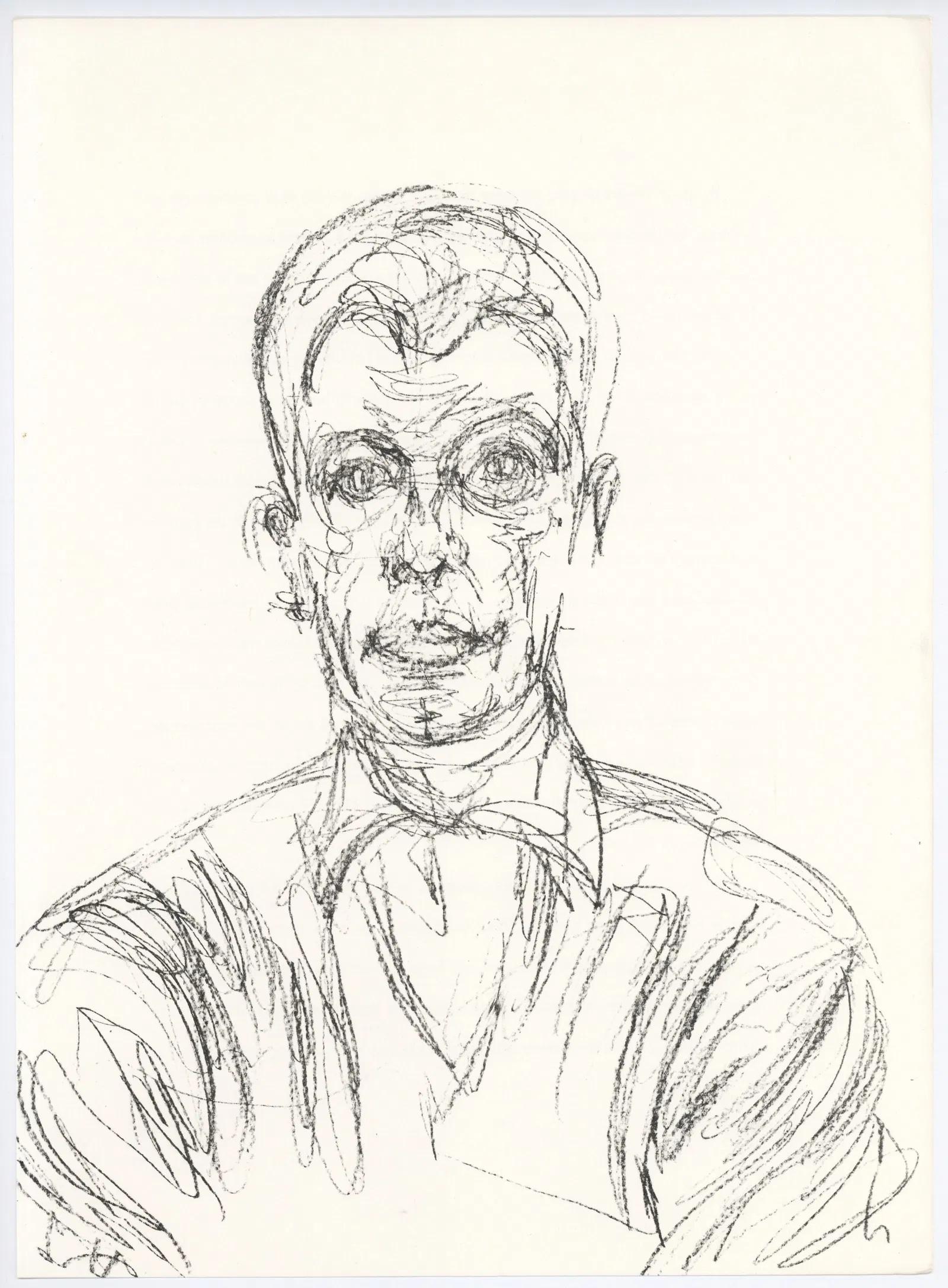 Artist: Alberto Giacometti
Title: 'Portrait of a Man'
Year: 1961
Medium: Original Lithograph on vélin paper
Dimensions: 15in. by 11in.
Edition: From the rare limited edition
Reference : Lust, 148-161
Published by Maeght editeur, Paris
Suite: