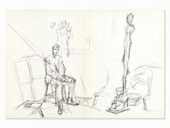 Alberto Giacometti 'The Studio' lithograph, 1961
