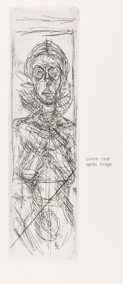 Annette De Face - Original etching by Alberto Giacometti - 1955