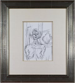 "Annette, " Original Black and White Lithograph Portrait by Alberto Giacometti