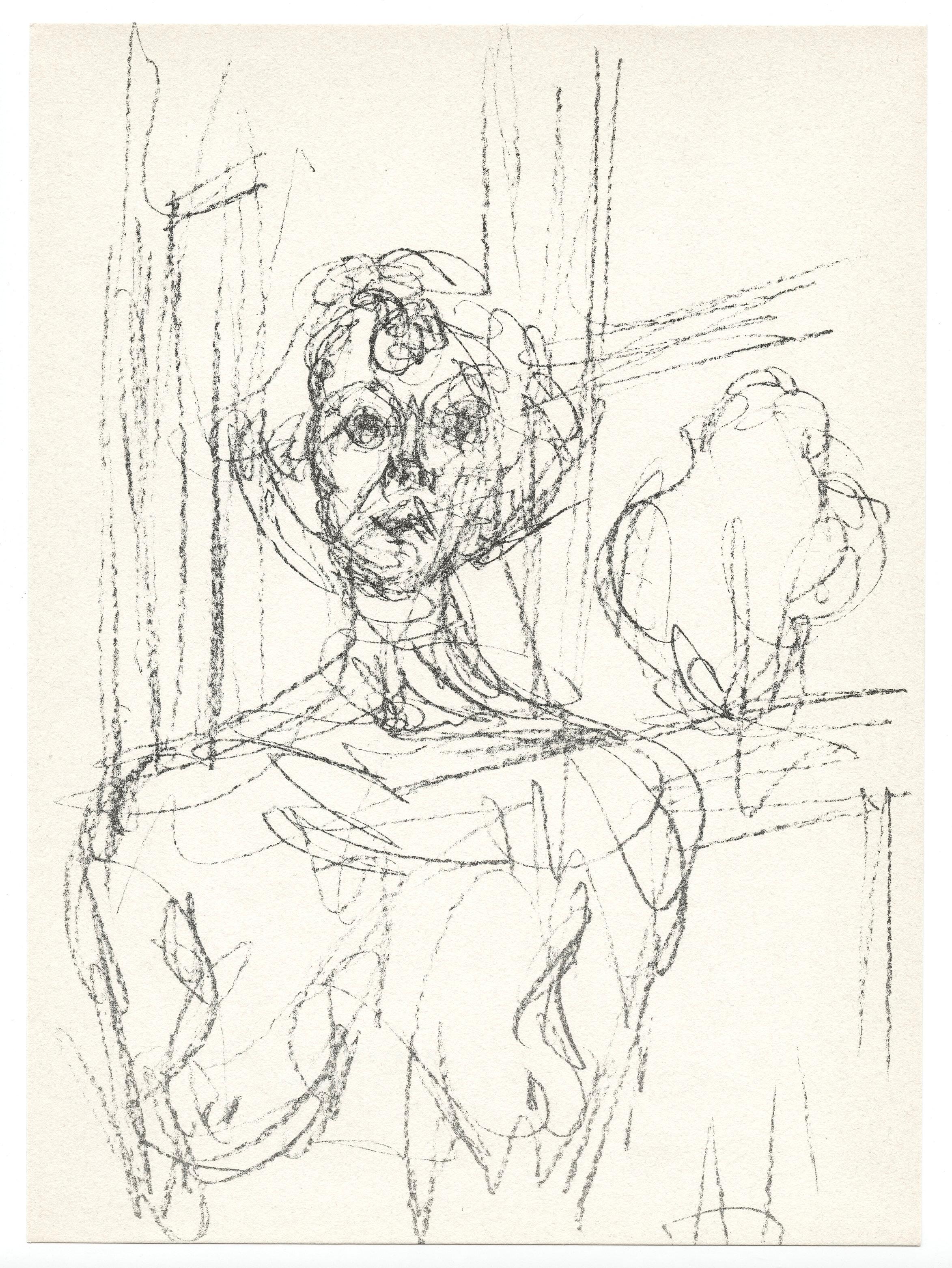 Lithographie originale d'Annette - Print de Alberto Giacometti