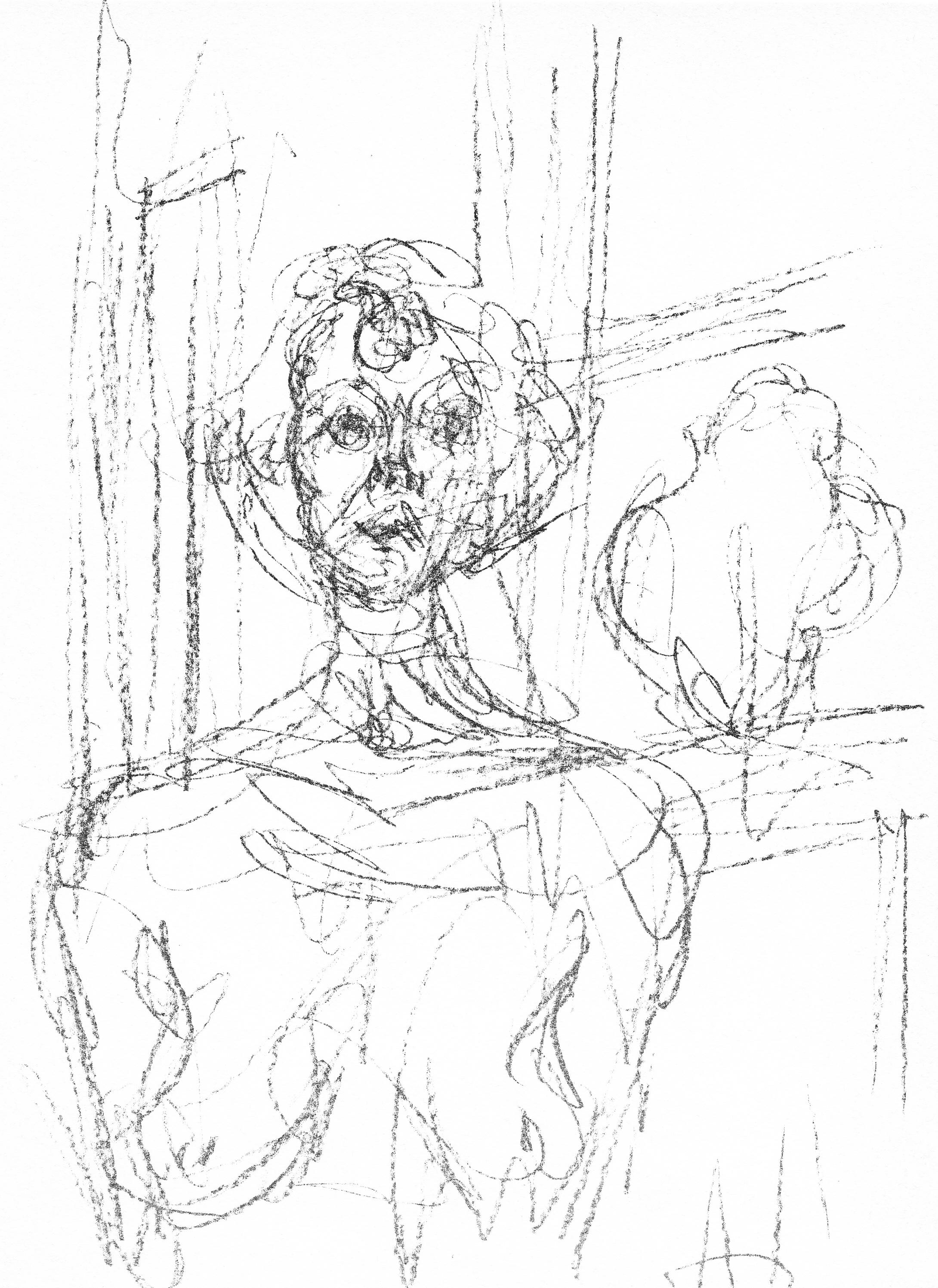 Abstract Print de Alberto Giacometti - Annette, Impresiones de la imprenta Mourlot