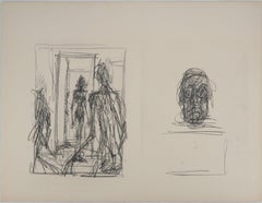 Annette Standing in the Studio - Original Lithograph on Arches Vellum