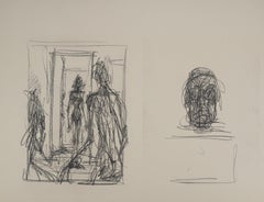 Annette Standing in the Studio - Original Lithograph on Arches Vellum