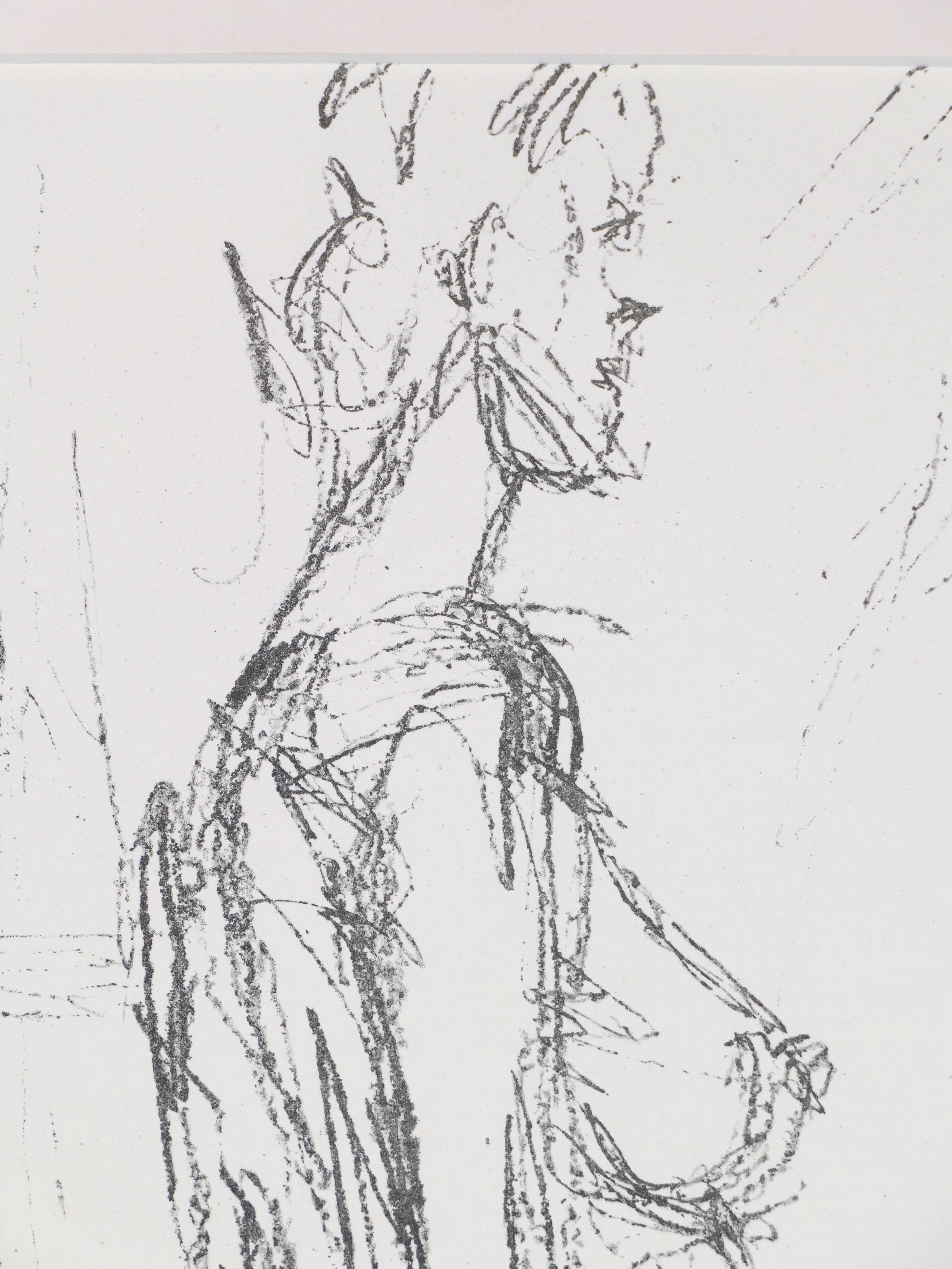 Annette Standing - Original Lithograph after Alberto Giacometti - 1961 2