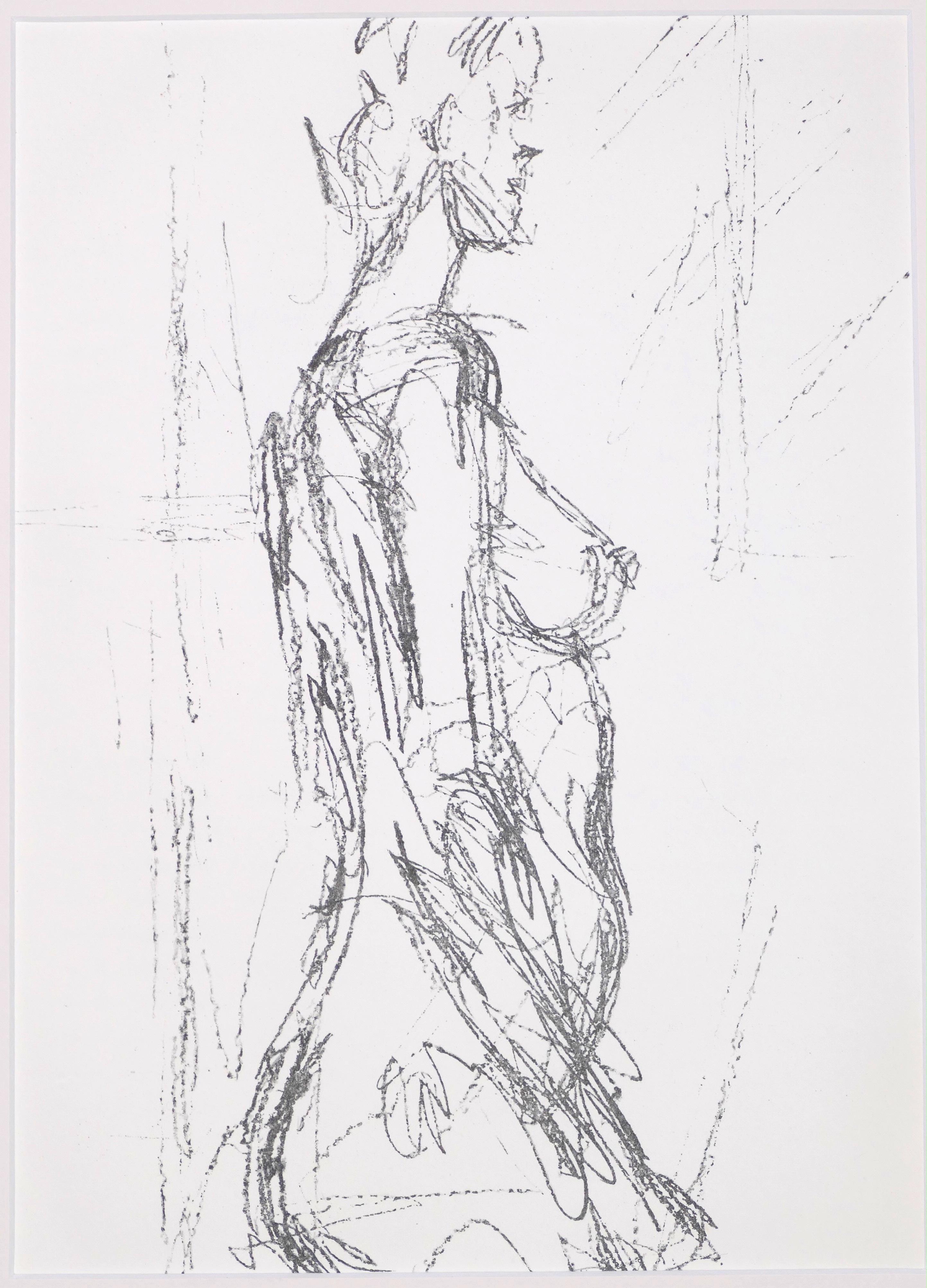 Annette Standing is an original Contemporary Artwork realized by Alberto Giacometti (After) (Borgonovo, 1901 — Chur, 966) in 1961.

Original Lithograph, unsigned, issued by Derrière le Miroir no.127.

Published by Galerie Maeght, Paris.

Ref. Lust