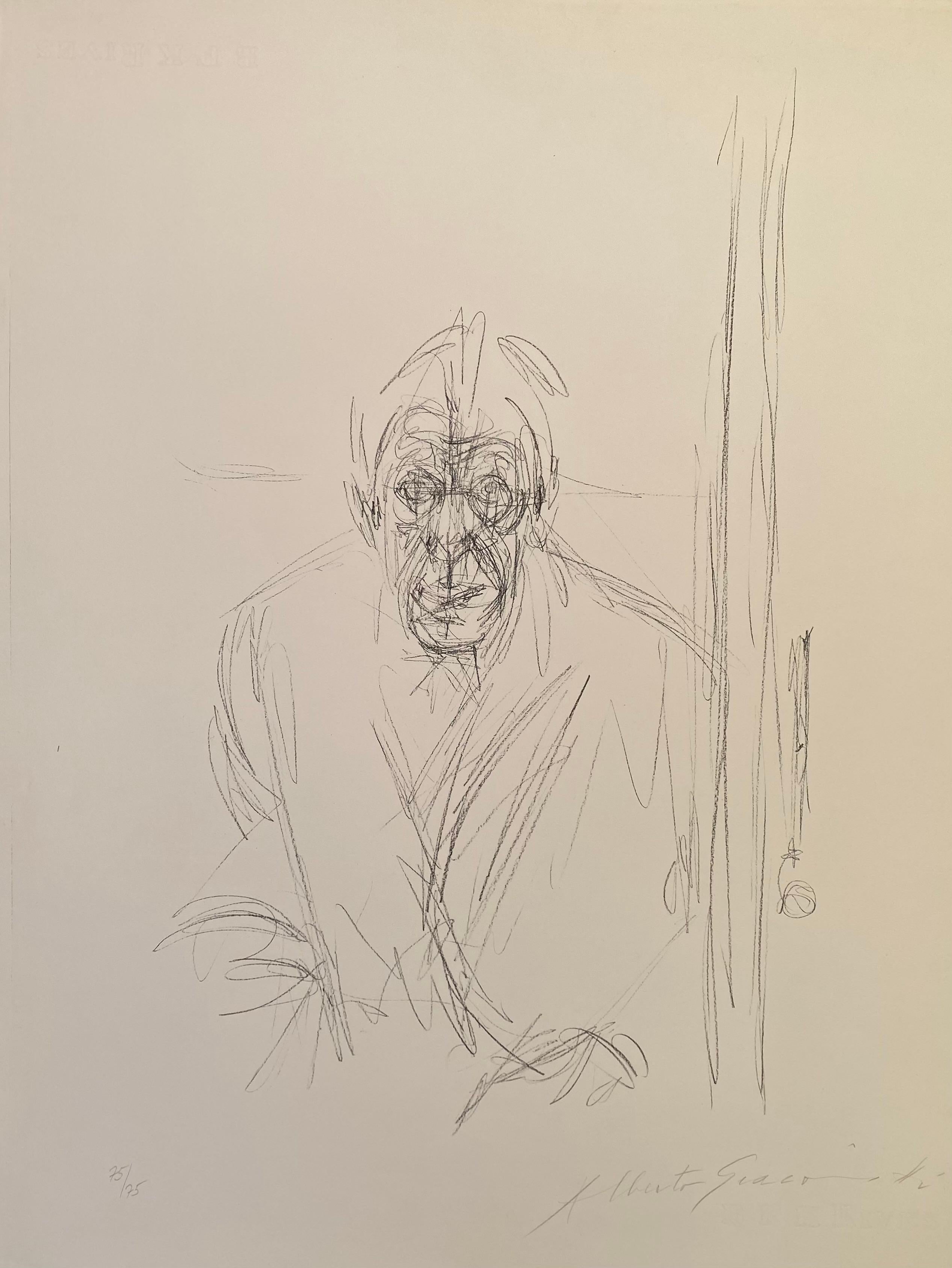 Autoportrait - Print by Alberto Giacometti