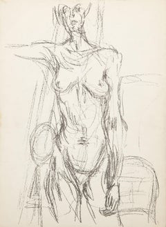 Umschlagrückseite Derriere le Miroir, Expressionistische Lithographie von Alberto Giacometti