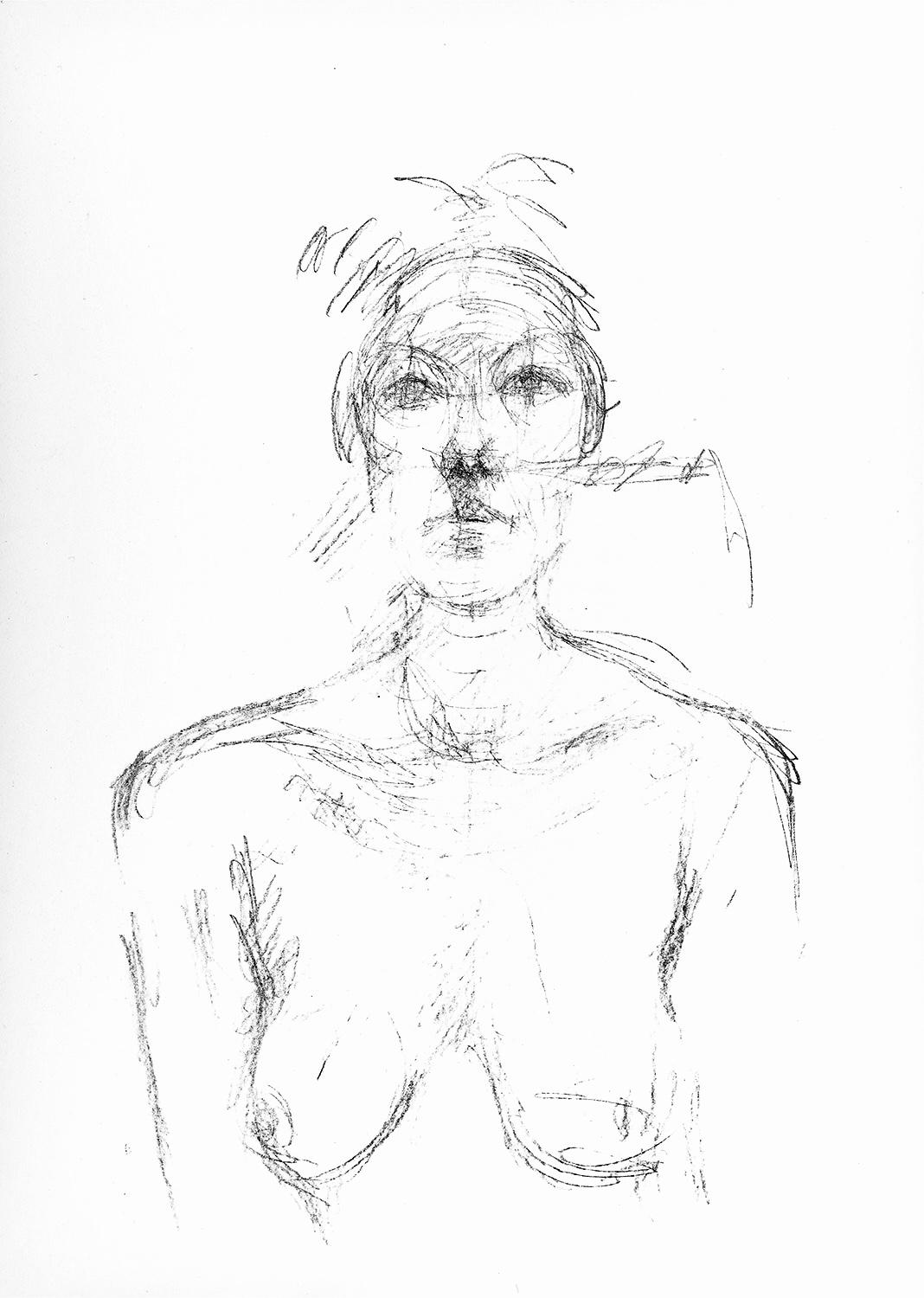 Abstract Print di Alberto Giacometti - Buste II (Lust 31), Derrière le miroir