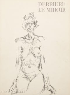 Cover from Derriere Le Miroir, Expressionist Lithograph by Alberto Giacometti