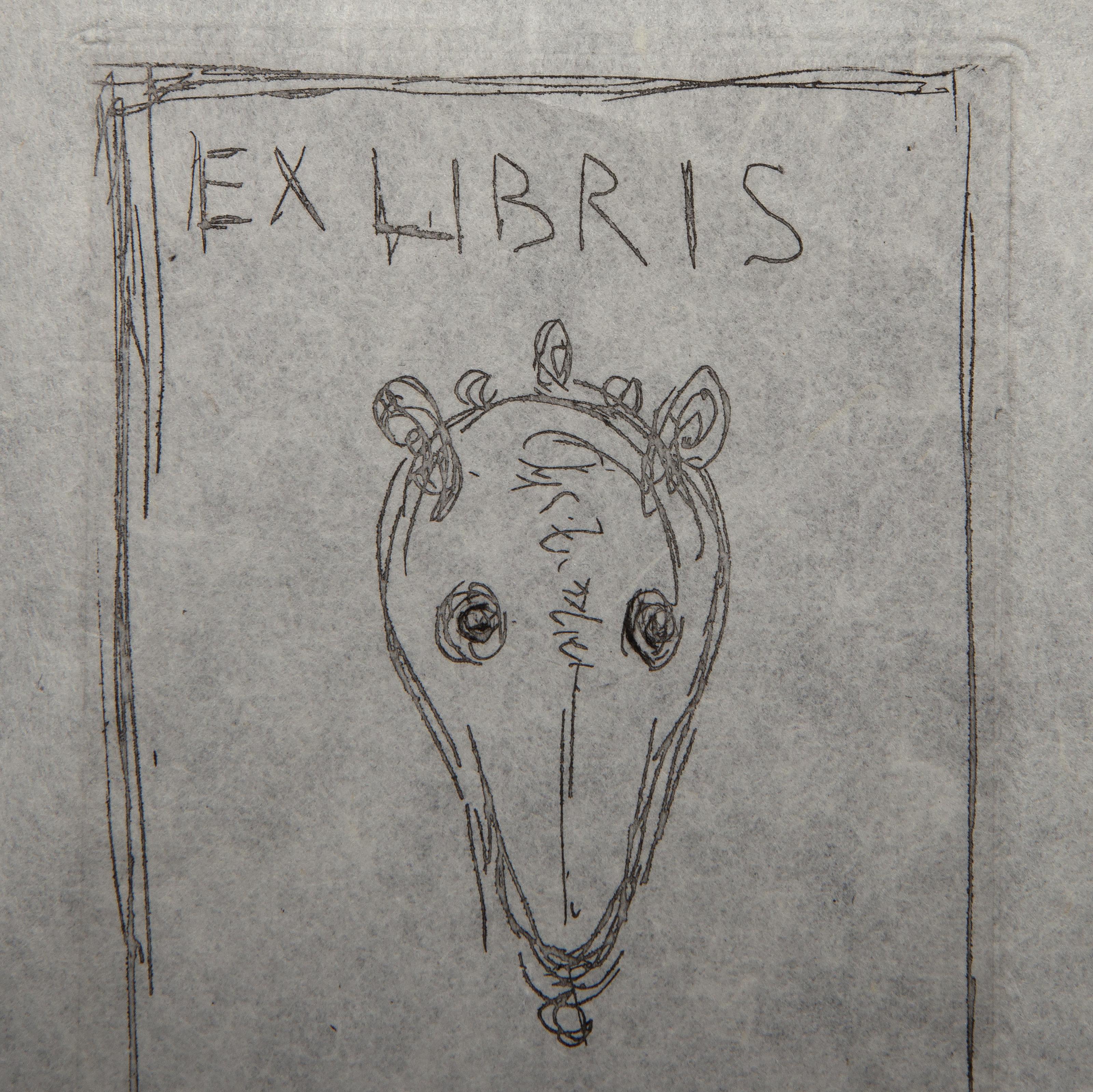 Ex Libris Edmond Bomsel, Etching by Alberto Giacometti For Sale 1