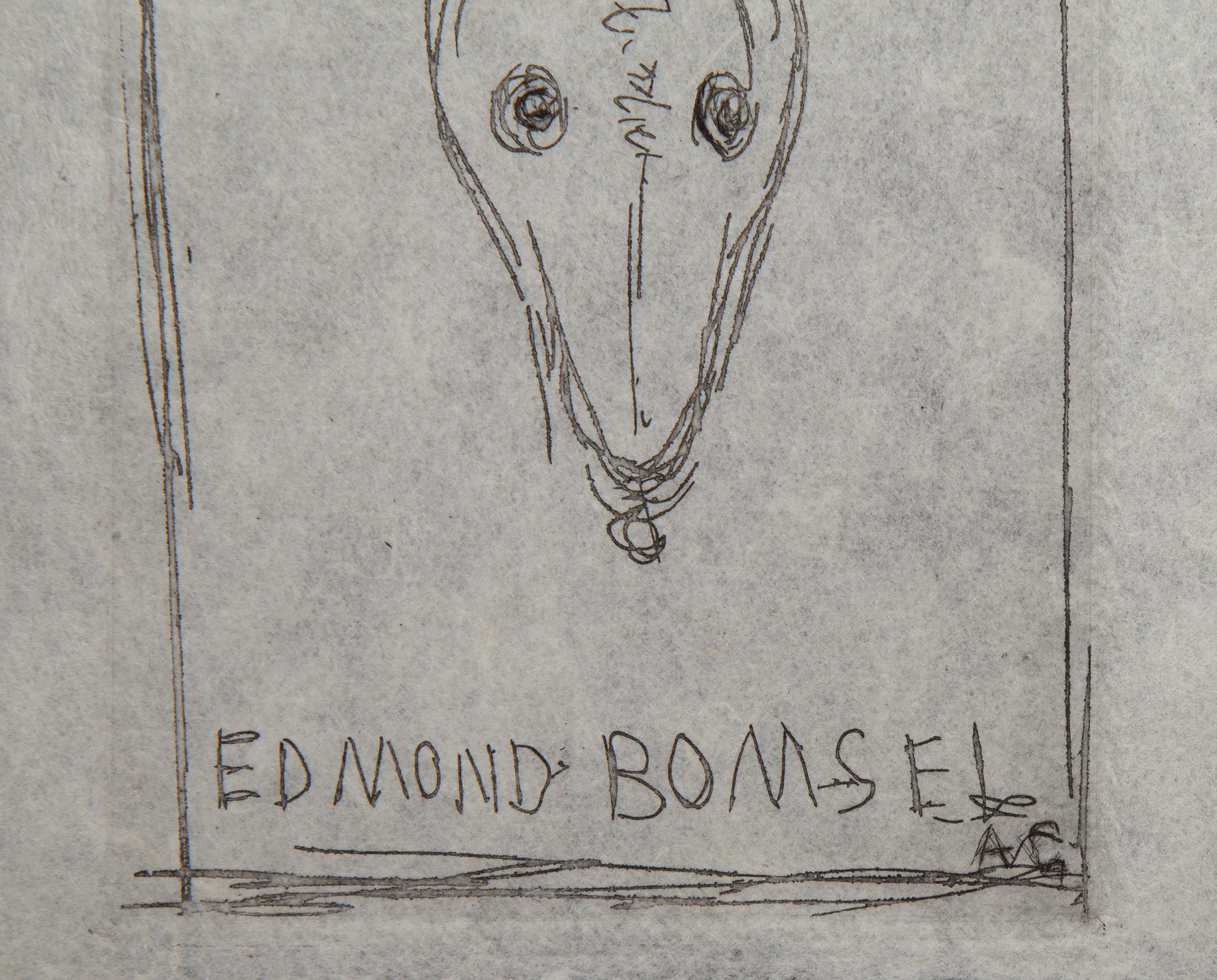 Ex Libris Edmond Bomsel, Etching by Alberto Giacometti For Sale 2