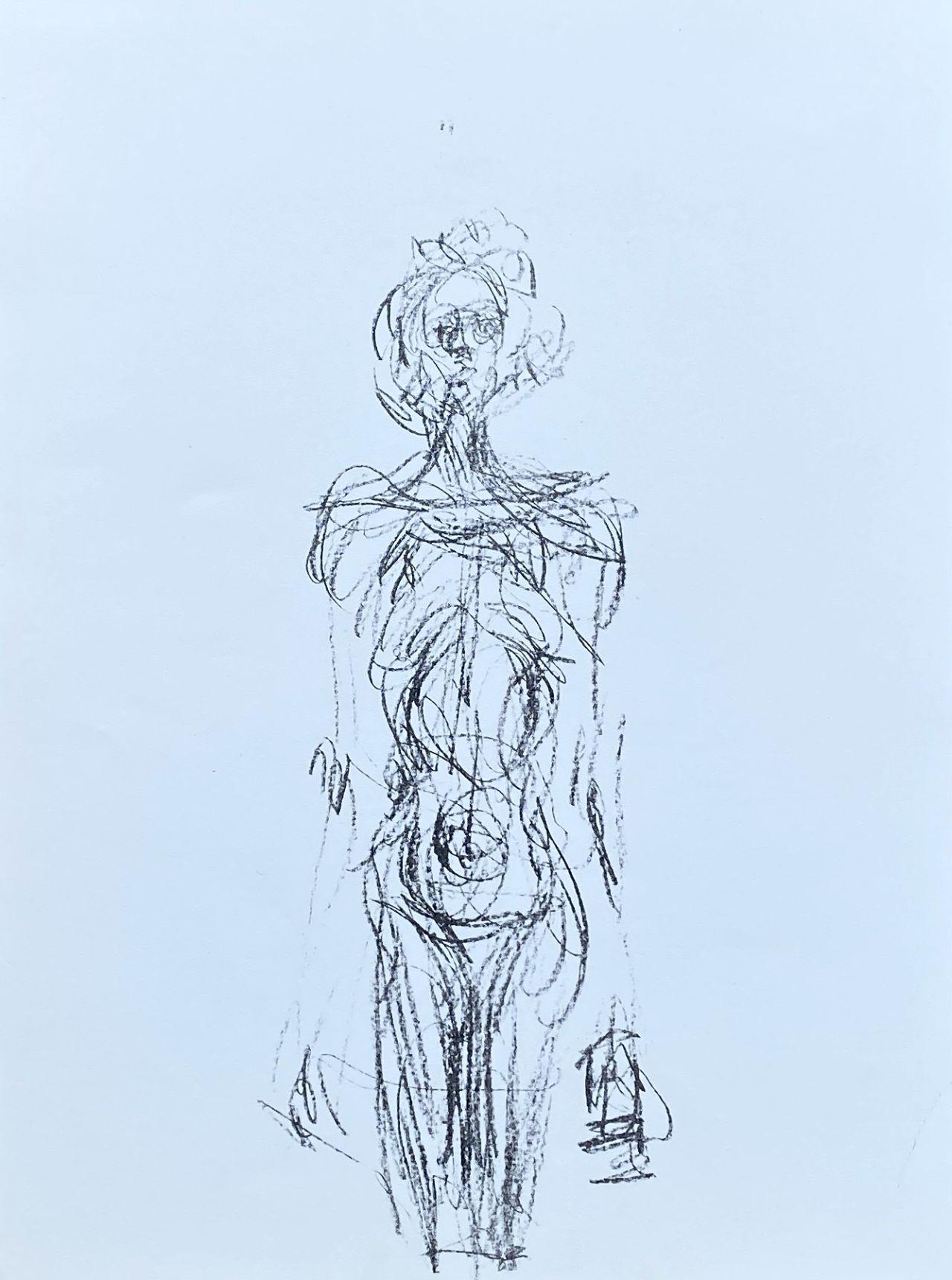Alberto Giacometti Figurative Print - Female Nude - Original Lithograph #Lust154