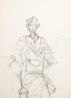 Figure Study, Expressionist Lithograph by Alberto Giacometti