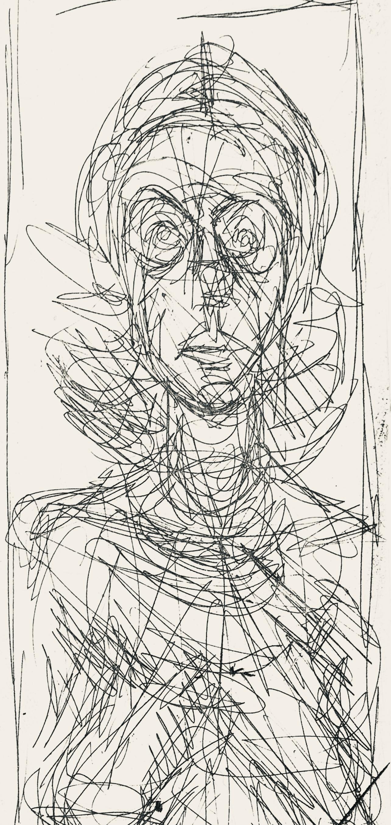 Giacometti, Annette de face, Derrière le miroir (after) - Print by Alberto Giacometti